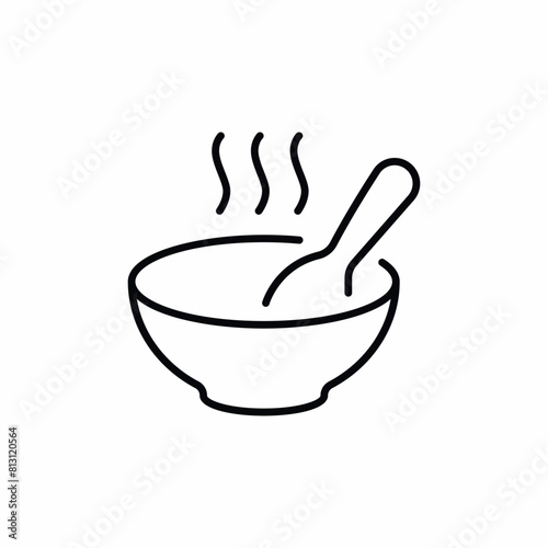 soup bowl spoon dish icon