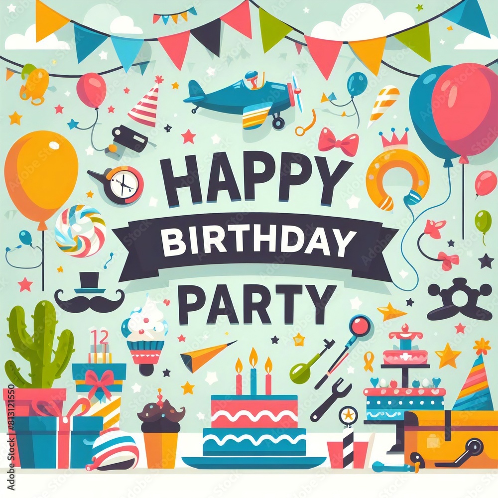 Happy Birthday Greeting Cards, Birthday Party Greetings. Happy Birthday Greeting Cards, Birthday Party Greetings.