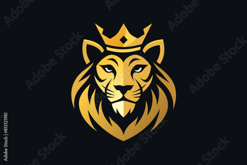 golden-unique-regal-golden-royal-tiger--crown vector illustration 