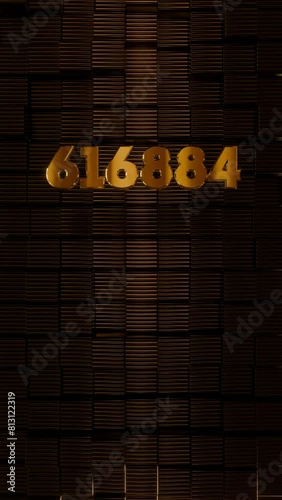 900k Vertical Art-Deco Celebration video introduction counter for the reaching 900000 subscribers, followers or likes. Also can be used in marketing, such: lottery, discounts and promotions.