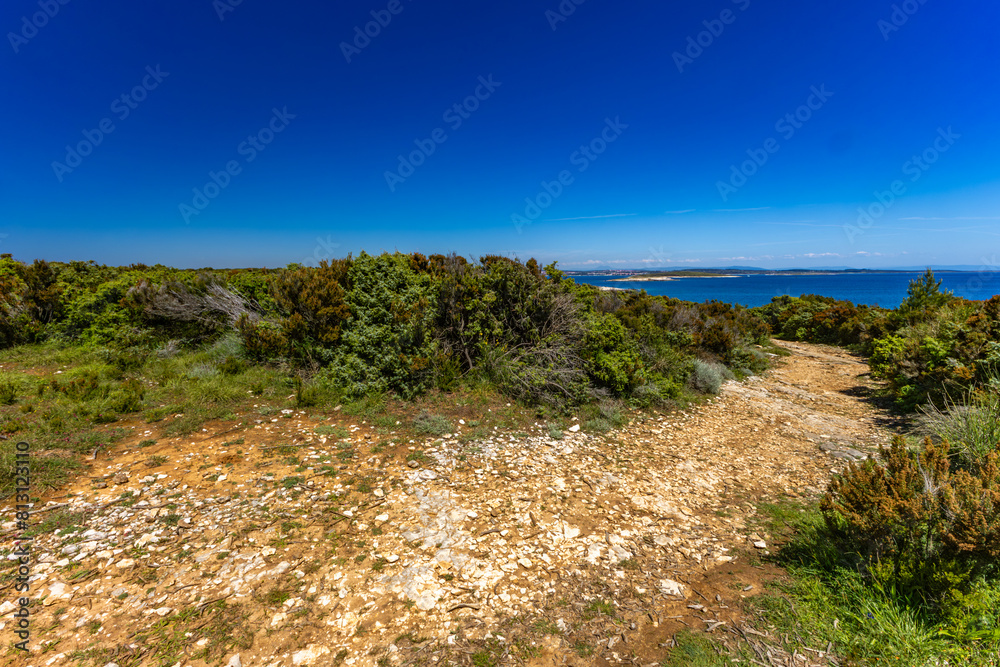 Fototapeta premium Kamenjak Park wild beaches visiting Istria on the weekend instagram places in Croatia