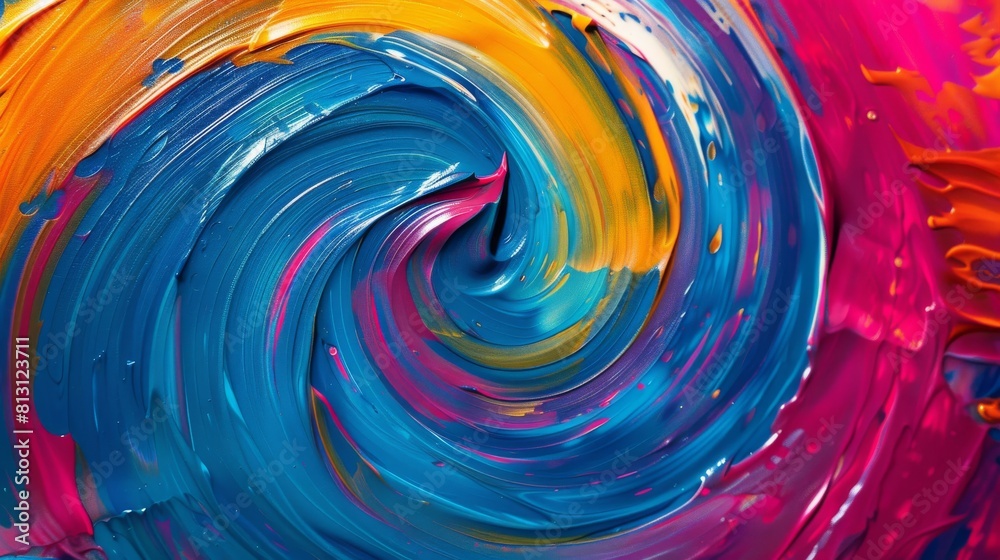 Abstract background from colorful brush strokes of oil paint close-up Abstract background from colorful brush strokes of oil paint close-up