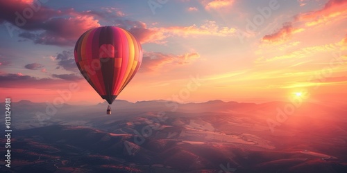 hot air balloon in the sky Generative AI