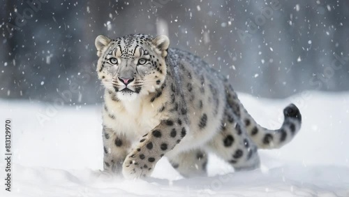 one of most beautiful big cat, snow leopard photo