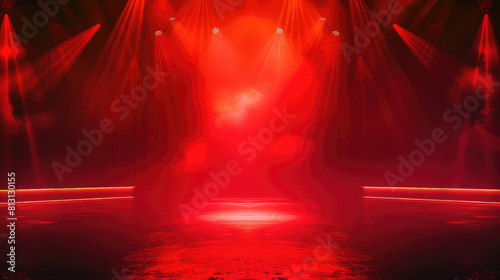 Concert lighting on black abstract background