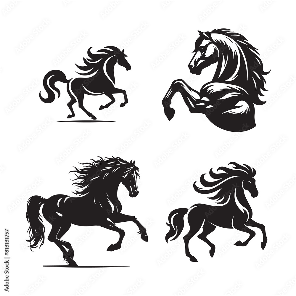 horse silhouette vector icon graphic logo ai generated design horse silhouette vector icon graphic logo ai generated design