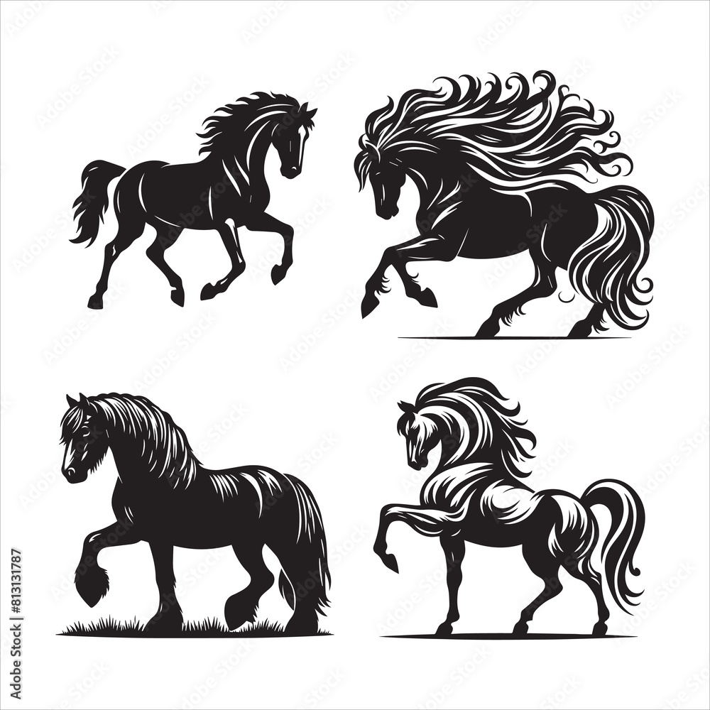 horse silhouette vector icon graphic logo ai generated design horse silhouette vector icon graphic logo ai generated design