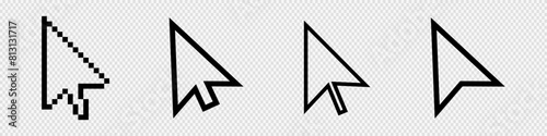Click cursor icon. Computer mouse pointer vector arrow