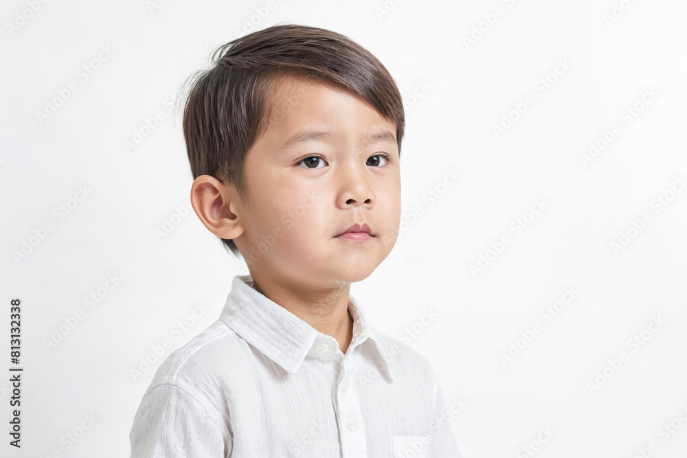 Thoughtful Young Boy's Portrait Thoughtful Young Boy's Portrait