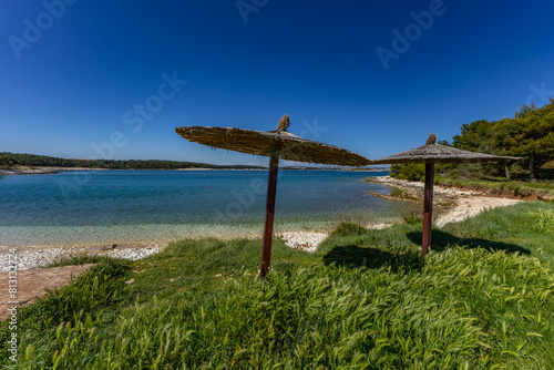 Fototapeta Naklejka Na Ścianę i Meble -  Kamenjak Park wild beaches visiting Istria on the weekend instagram places in Croatia