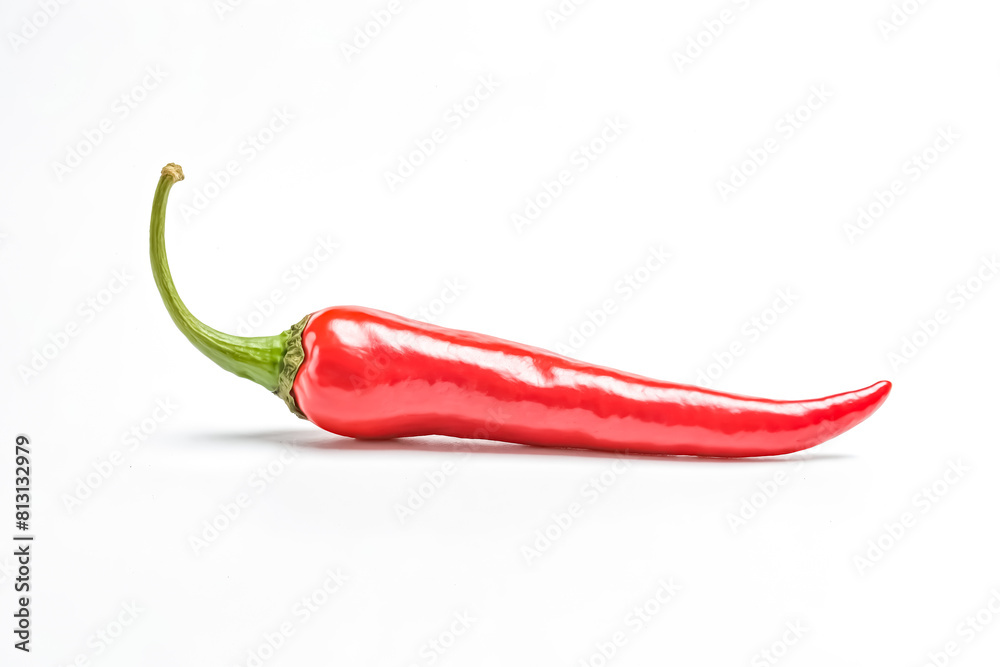Red Chili Pepper on a White Background Red Chili Pepper on a White Background