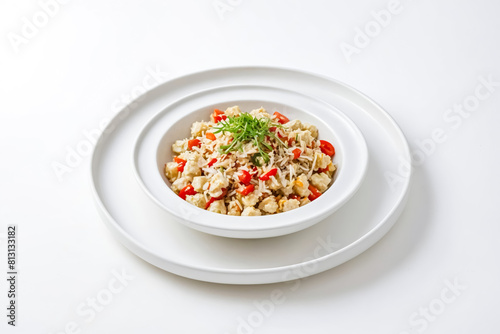 A Bowl of Pasta with Tomatoes and Parmesan Cheese