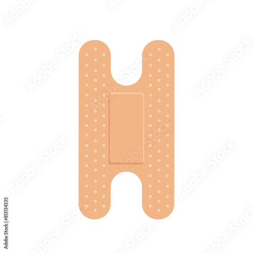 Wide medical plaster antibacterial adhesive bandage from flexible material for wound protection