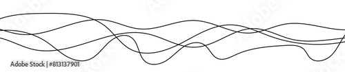 Thin curved wavy lines