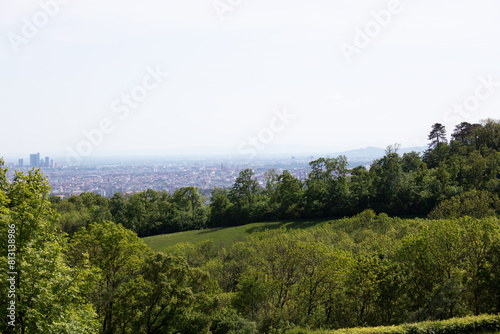 view over vienna, austria, from the Kahlenberg in austria, vienna, at a sunny spring day