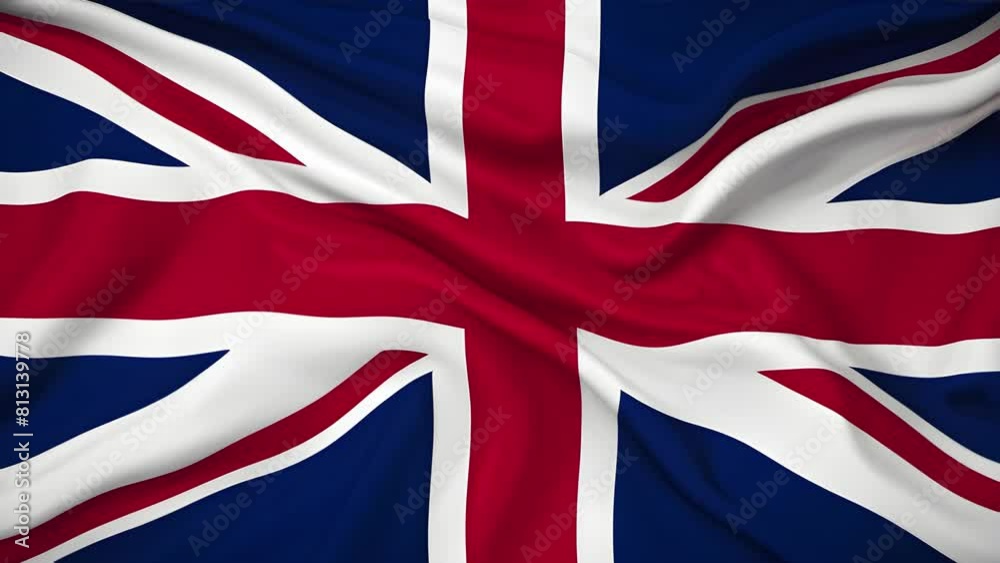 British Flag 3D Waving Animation. The National Flag of the United Kingdom, 4K Resolution with Seamless Loop. British Flag 3D Waving Animation. The National Flag of the United Kingdom, 4K Resolution with Seamless Loop.