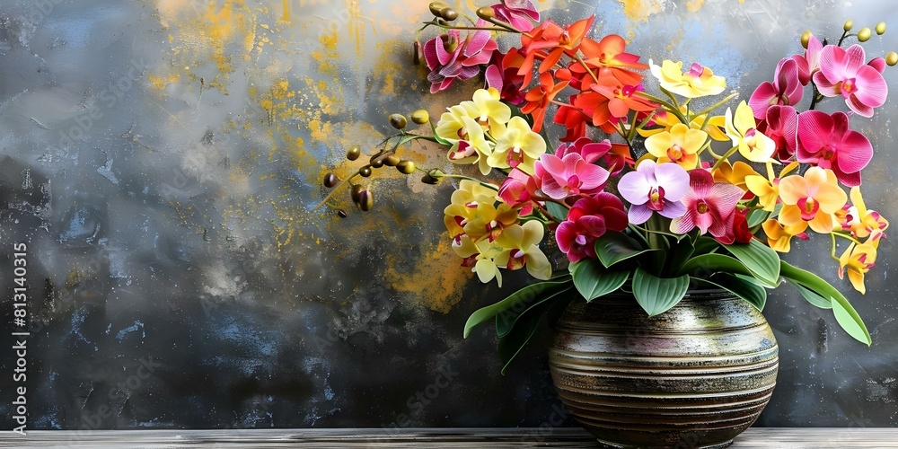 custom made wallpaper toronto digitalElegant Wall Vase with Textured Floral Decoration and Space for Customization. Concept Floral Decor, Wall Vase, Elegant Touch, Customization Space, Textured Design