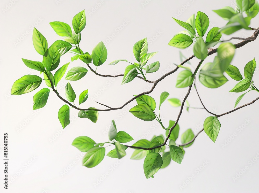 Fresh Leaves: A Nature-Inspired Branch Artwork