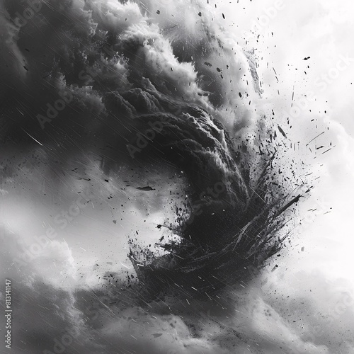Angry Storm Clouds, Epic Drama in the Sky, Digital Artwork
