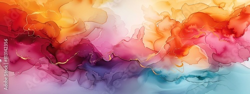 Vibrant Abstract Digital Art Background for Design Projects, Advertisements, or Inspirational Posters photo