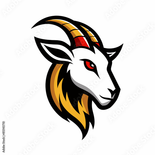Goat mascot logo design goat vector illustration white background © CreativeDesigns