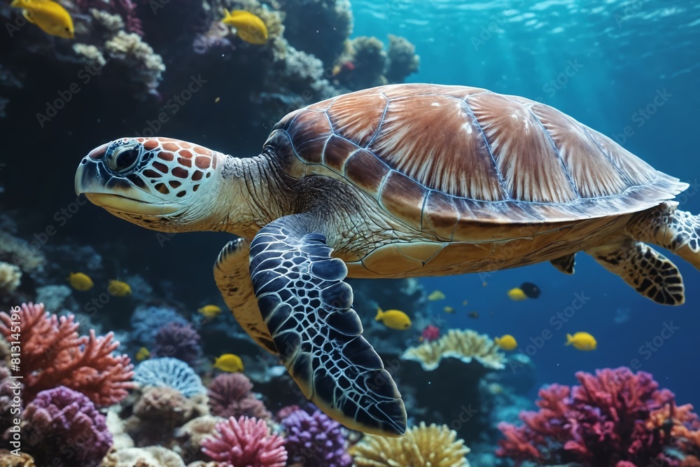 The Gentle Voyager: A Sea Turtle in Its Marine Home. The Gentle Voyager: A Sea Turtle in Its Marine Home.