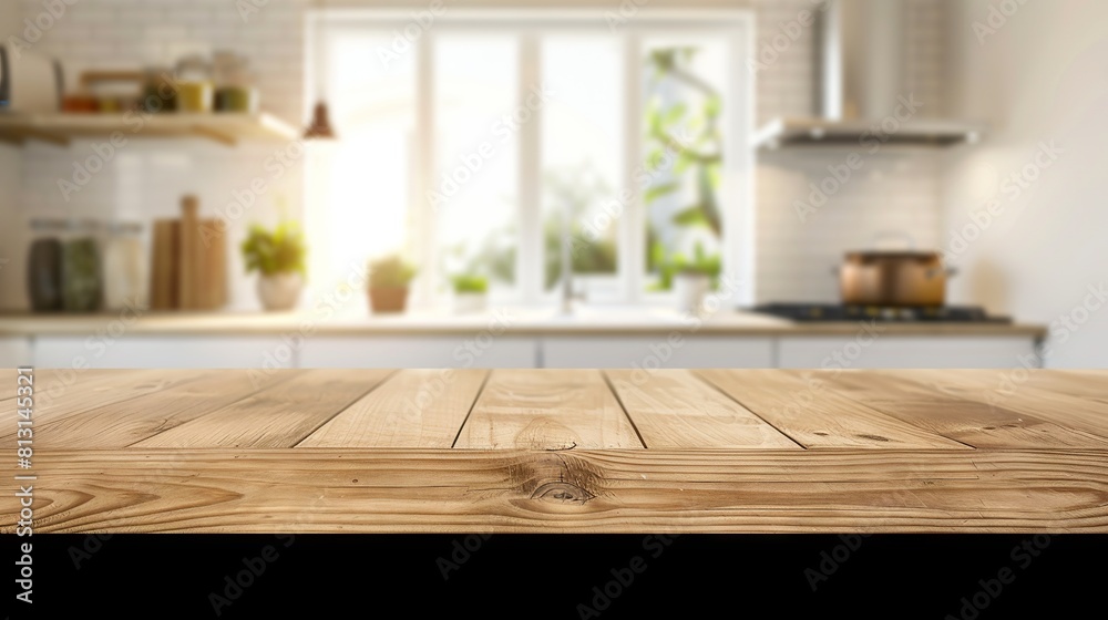 A copyspace with wooden counter A copyspace with wooden counter