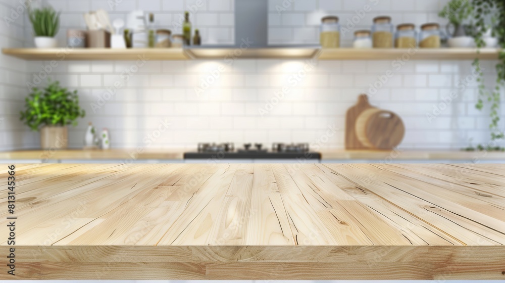 A copyspace with wooden counter A copyspace with wooden counter