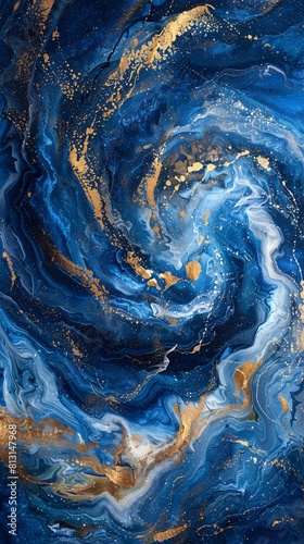 Wallpaper Mural Space Nebula Art with Abstract Golden Swirls, Perfect for Graphic Design or Background Image for Digital Marketing Torontodigital.ca