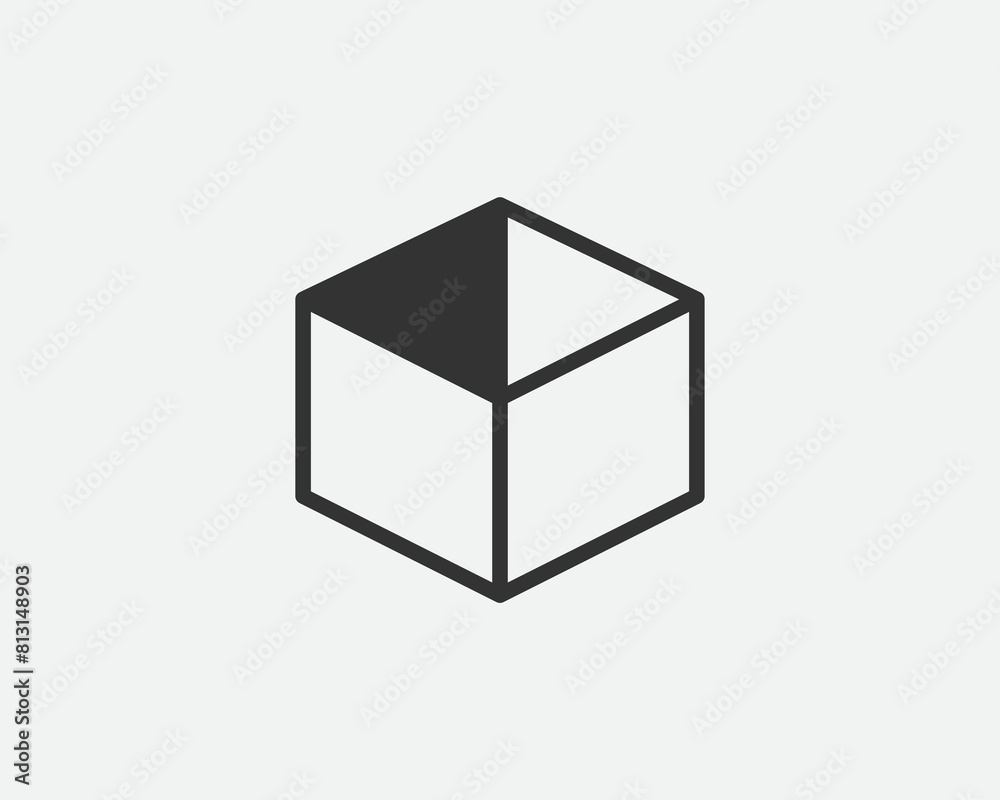 Delivery packaging vector icon. Cargo cardboard box icons. Carton package sign from line geometric shapes. Delivery packaging vector icon. Cargo cardboard box icons. Carton package sign from line geometric shapes.