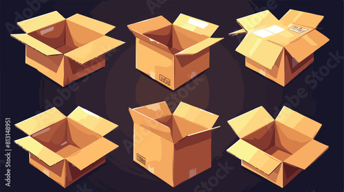 Mockup of carton delivery and packaging box realist