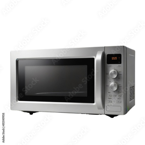 modern microwave oven Isolated on a transparent background generated with ai photo