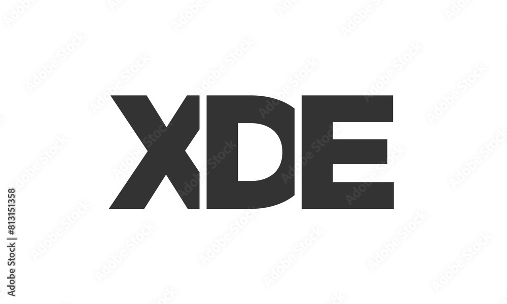 XDE logo design template with strong and modern bold text. Initial based vector logotype featuring simple and minimal typography. Trendy company identity. XDE logo design template with strong and modern bold text. Initial based vector logotype featuring simple and minimal typography. Trendy company identity.