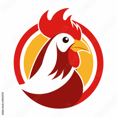 Chicken Logo icon design concept. good for rooster restaurant and chicken farm. vector illustration © CreativeDesigns
