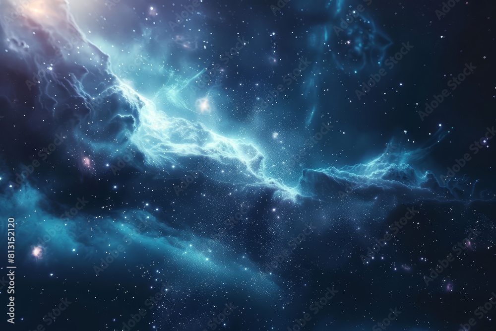 Abstract cosmic background with ethereal music vibes and space nebula