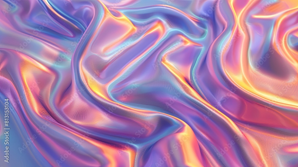 Colorful iridescent fabric.