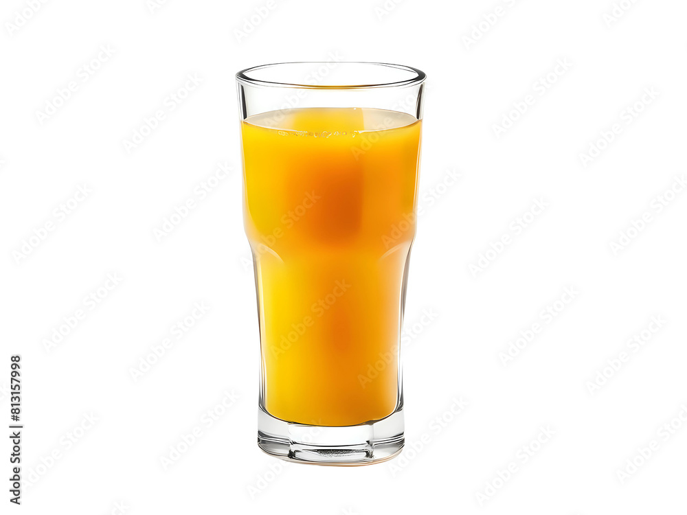 Glass of Summer refreshing mango juice isolated on transparent background Glass of Summer refreshing mango juice isolated on transparent background