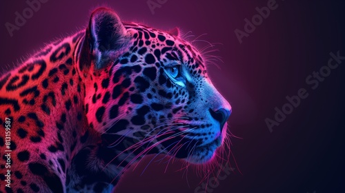 An illustration of a colorful jaguar animal