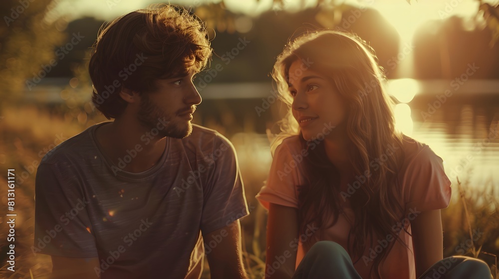 male model, Female model. both actors front facing, Hyper realistic, in ...