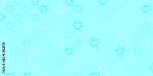 Light blue vector backdrop with virus symbols.