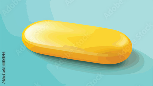 Realistic pad pill chewing gum 3D vector illustrati
