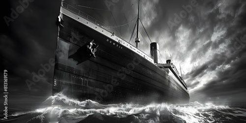 Reflecting on the Iconic Tragedy of RMS Titanic with Black and White Photography. Concept History, Tragedy, Titanic, Black and White Photography, Reflection