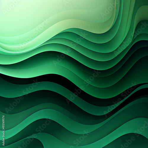 green abstract lines background