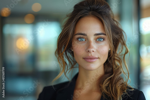 Wallpaper Mural A headshot capturing the poise and elegance of a female executive. Concept of empowerment and leadership in business. Generative Ai. Torontodigital.ca