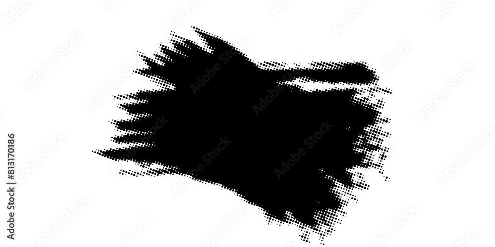 Ink Splash Background . Black Paint Splattered Shape . Grunge texture vector. Distress banner