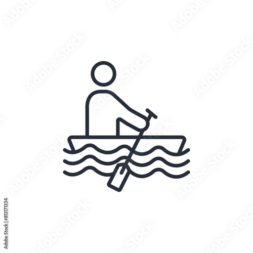 row icon. vector.Editable stroke.linear style sign for use web design,logo.Symbol illustration.