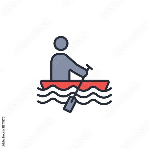 row icon. vector.Editable stroke.linear style sign for use web design,logo.Symbol illustration.