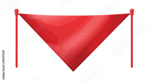 Red triangle pennant or streamer fabric flag hangin photo