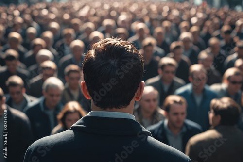 Together as One: United Crowd at an Outdoor Event