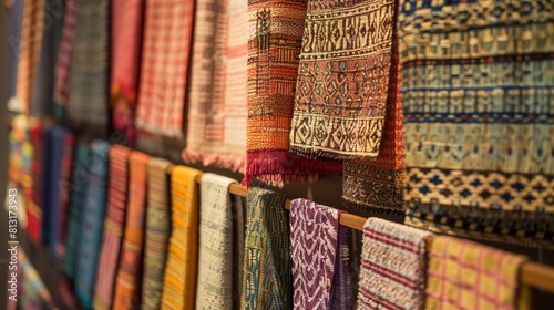 Global Threads Exquisite Handwoven Textile Samples Celebrating Cultural Diversity and Craftsmanship photo